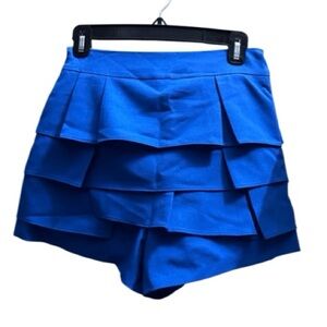 Tiered Ruffle Skort in Vivid Blue